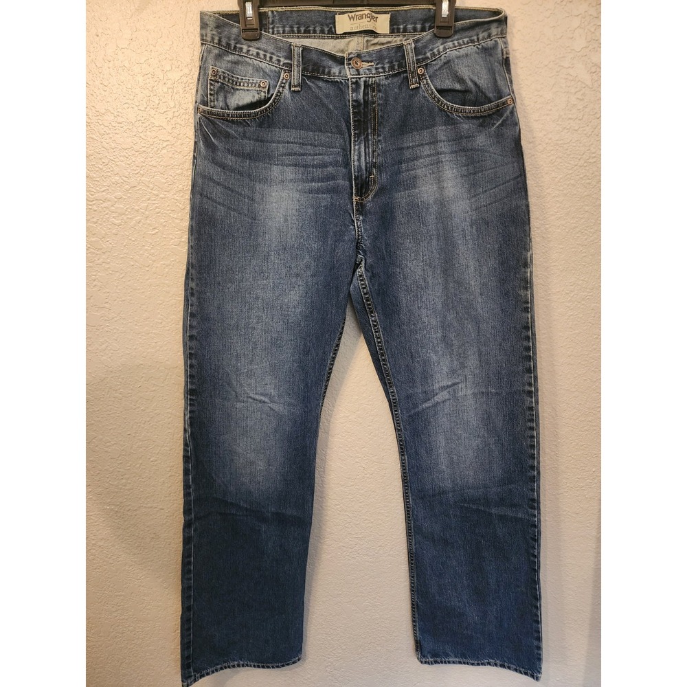 Wrangler Authentic's Men's Denim Jeans Size 34x34 See Measurements‎ Dark Wash